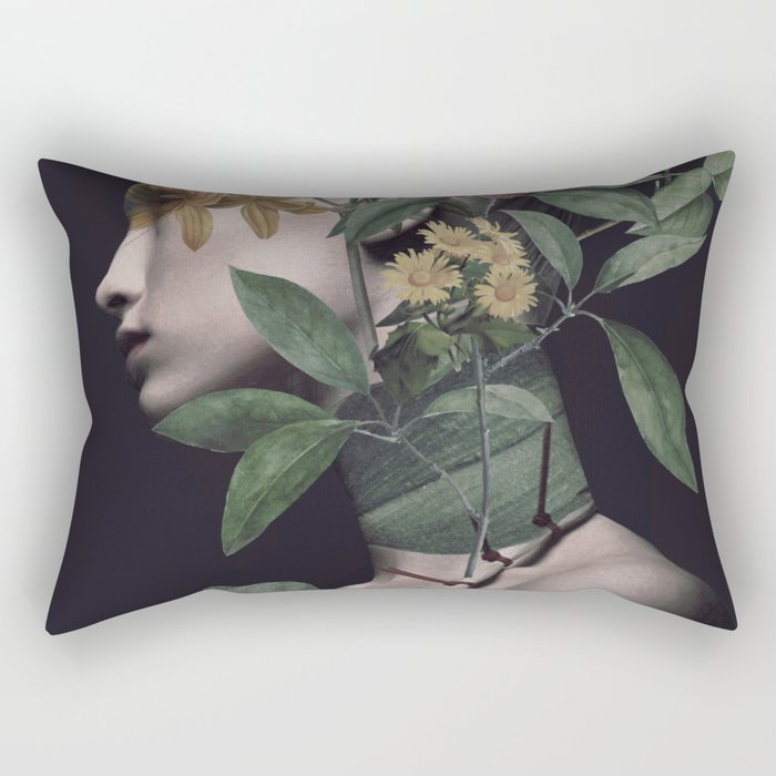 Lady Portrait Rectangular Pillow Gallery Image 1