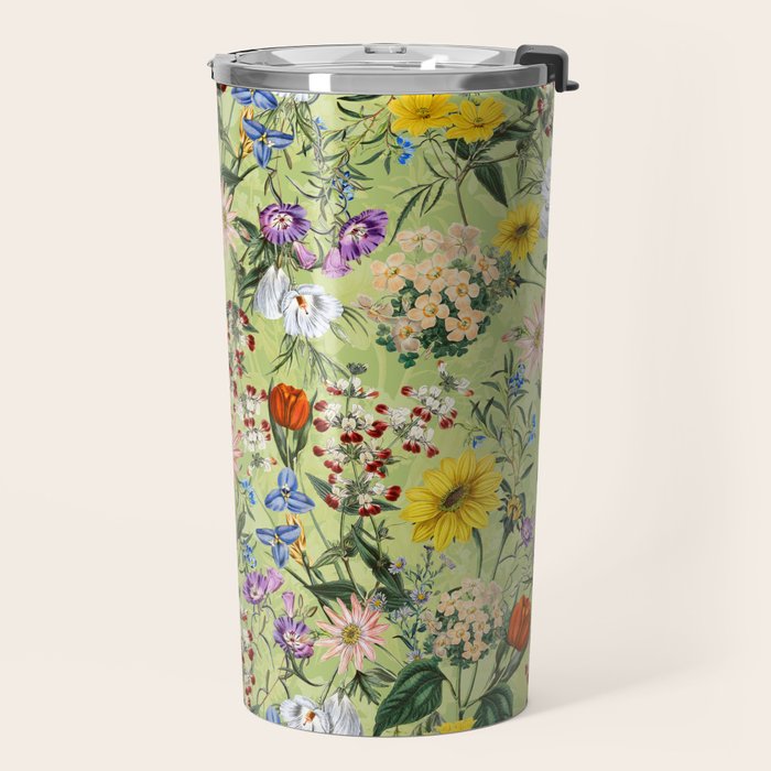 Vintage Floral Garden Travel Mug Gallery Image 2