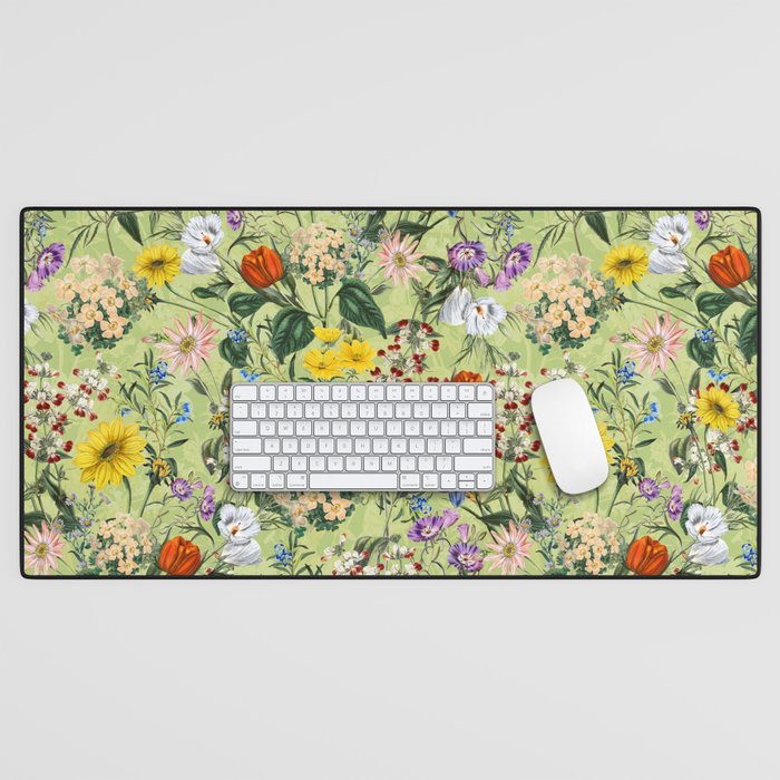 Vintage Floral Garden Desk Mat Gallery Image 1
