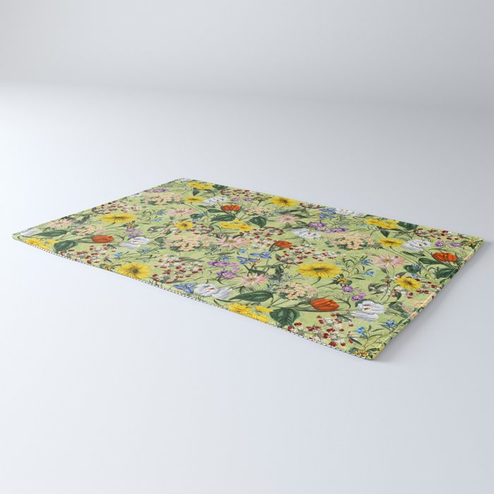 Vintage Floral Garden Rug Gallery Image 3