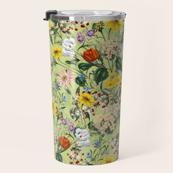 Vintage Floral Garden Travel Mug Gallery Image 3