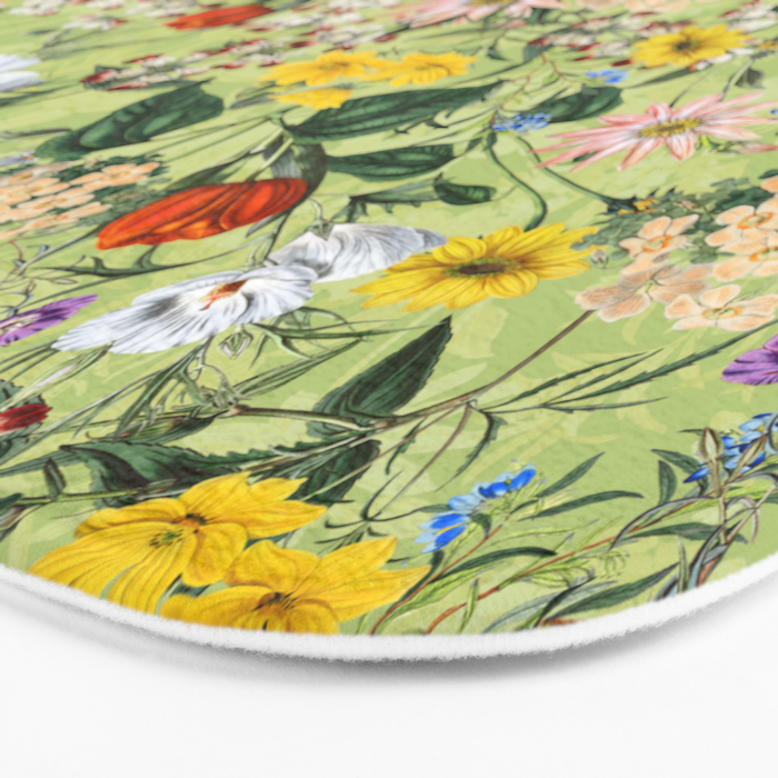 Vintage Floral Garden Bath Mat Gallery Image 3