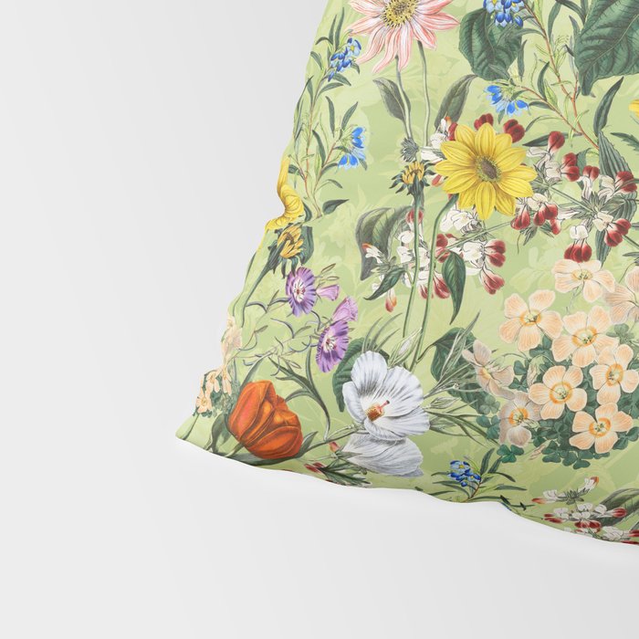 Vintage Floral Garden Pillow Sham Gallery Image 4