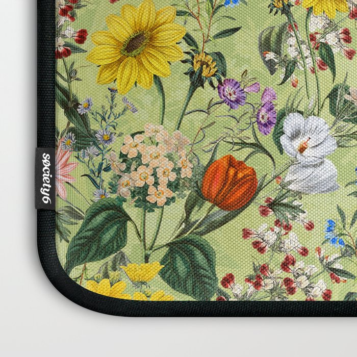 Vintage Floral Garden Laptop Sleeve Gallery Image 3