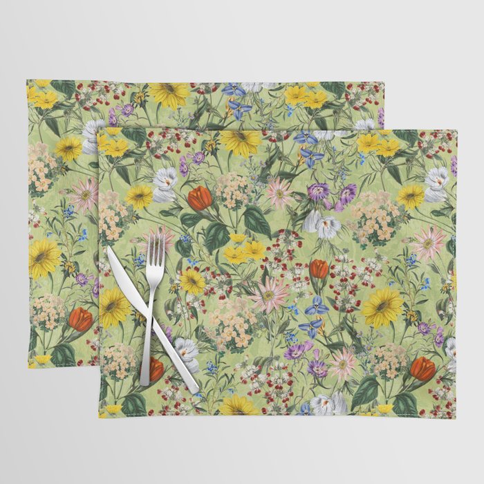 Vintage Floral Garden Placemat Gallery Image 1