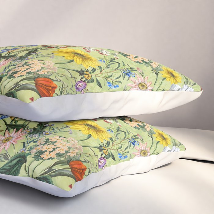 Vintage Floral Garden Pillow Sham Gallery Image 3