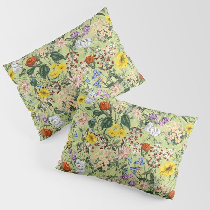 Vintage Floral Garden Pillow Sham Gallery Image 3