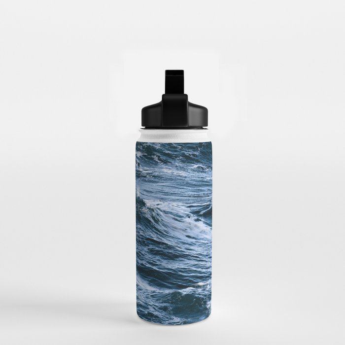 Marbled Waves of Blue Water Bottle Gallery Image 2