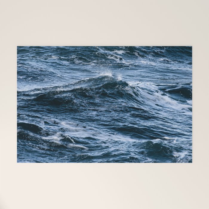 Marbled Waves of Blue Welcome Mat Gallery Image 1