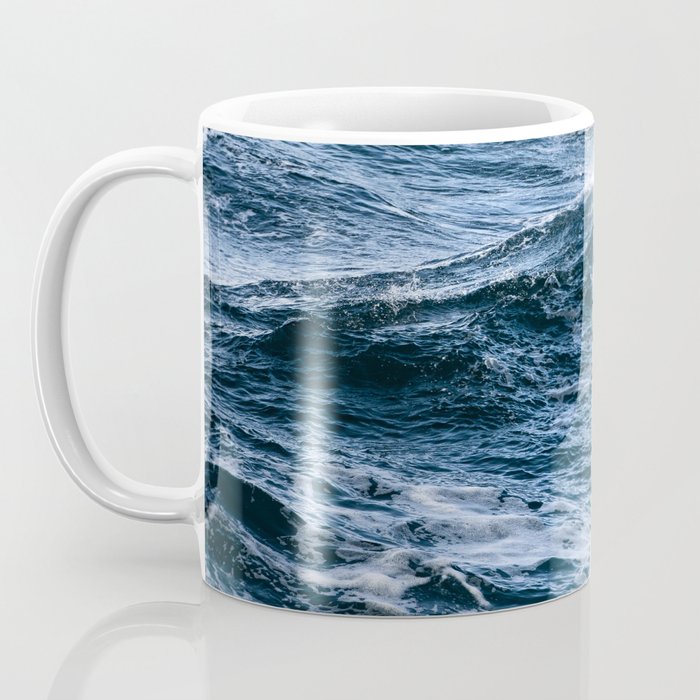 Marbled Waves of Blue Coffee Mug Gallery Image 3