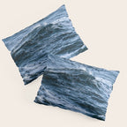 Marbled Waves of Blue Pillow Sham Gallery Image 3