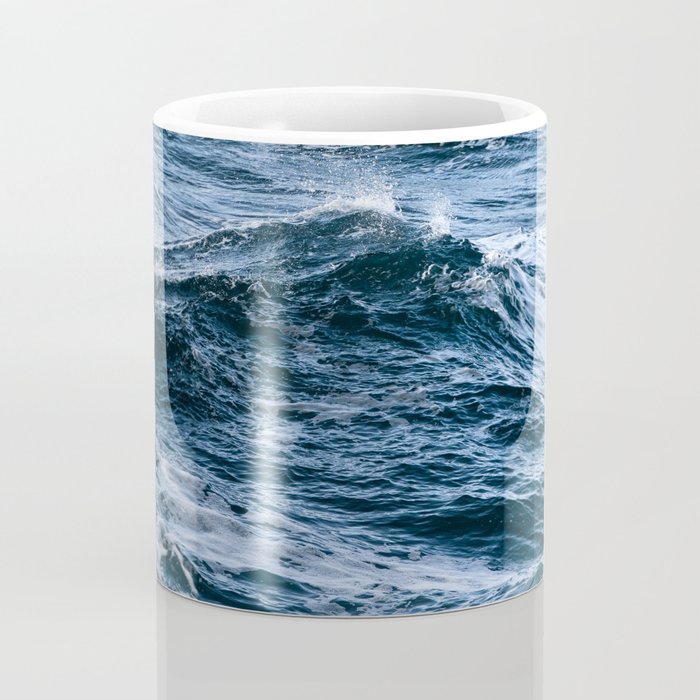 Marbled Waves of Blue Coffee Mug Gallery Image 4