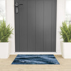 Marbled Waves of Blue Welcome Mat Gallery Image 3