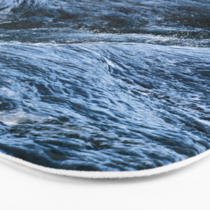 Marbled Waves of Blue Bath Mat Gallery Image 3