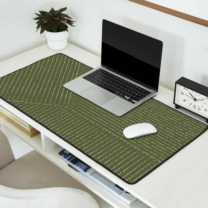 Lines (Moss Green) Desk Mat Gallery Image 2