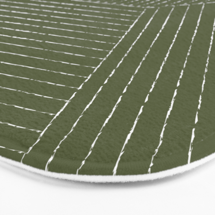 Lines (Moss Green) Bath Mat Gallery Image 3