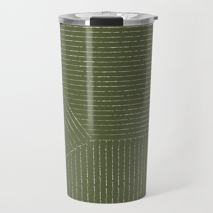 Lines (Moss Green) Travel Mug Gallery Image 1
