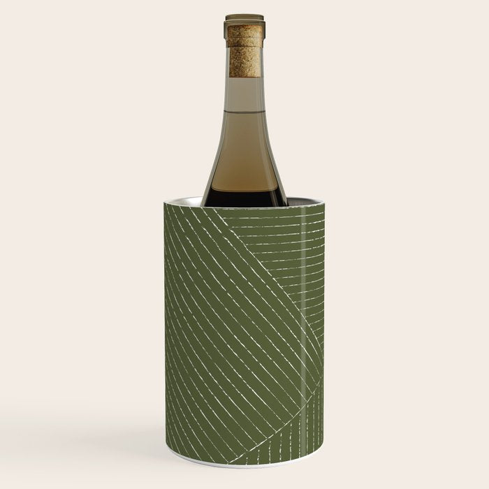 Lines (Moss Green) Wine Chiller Gallery Image 2