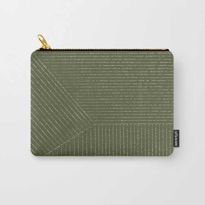 Lines (Moss Green) Carry All Pouch Gallery Image 1