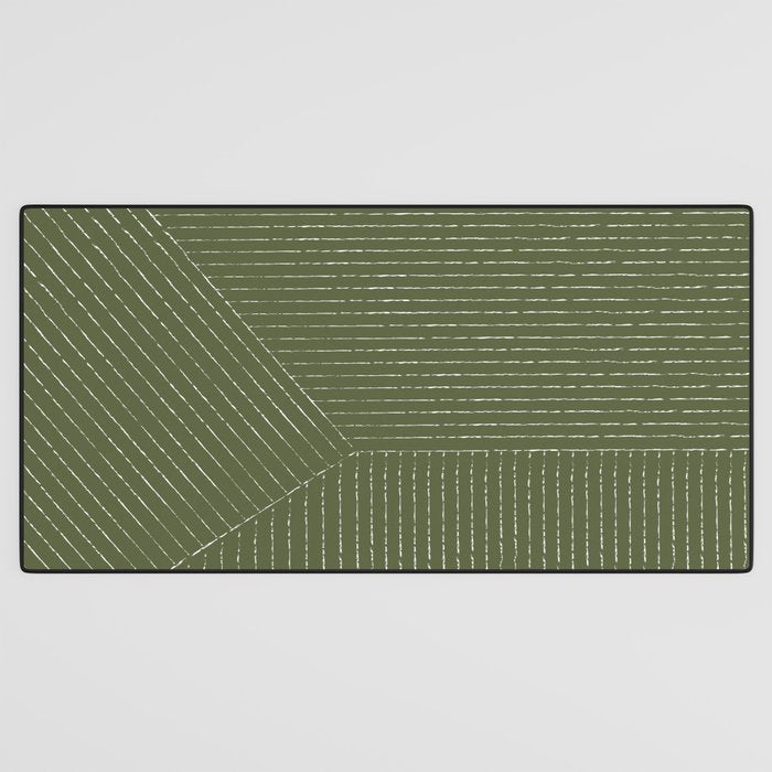 Lines (Moss Green) Desk Mat Gallery Image 3