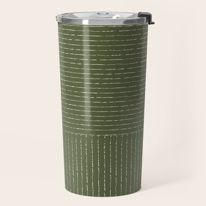 Lines (Moss Green) Travel Mug Gallery Image 2