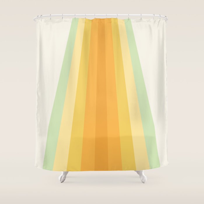 Tropical Palette Stripes Shower Curtain Gallery Image 1