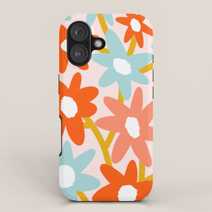 Sunny vase with Super Bloom Daisies iPhone Case Gallery Image 1