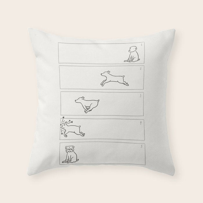 From Dog To Pug Throw Pillow Gallery Image 6