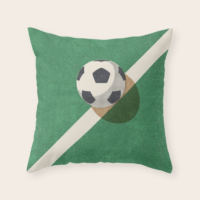 BALLS / Football Throw Pillow Gallery Image 1