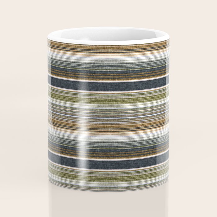 serape southwest stripe - muted natural tones Coffee Mug Gallery Image 4