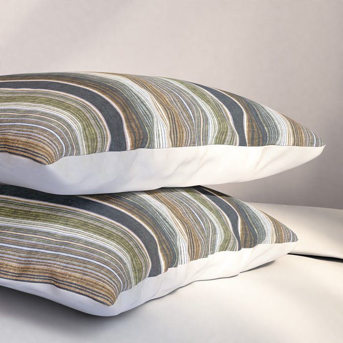 serape southwest stripe - muted natural tones Pillow Sham Gallery Image 3