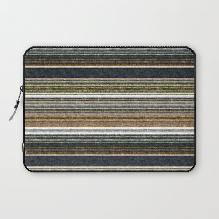 serape southwest stripe - muted natural tones Laptop Sleeve Gallery Image 1