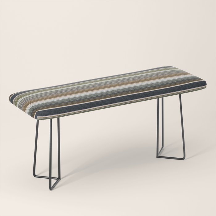 serape southwest stripe - muted natural tones Bench Gallery Image 1