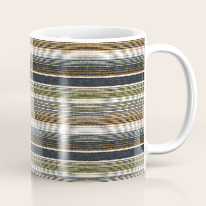 serape southwest stripe - muted natural tones Coffee Mug Gallery Image 1