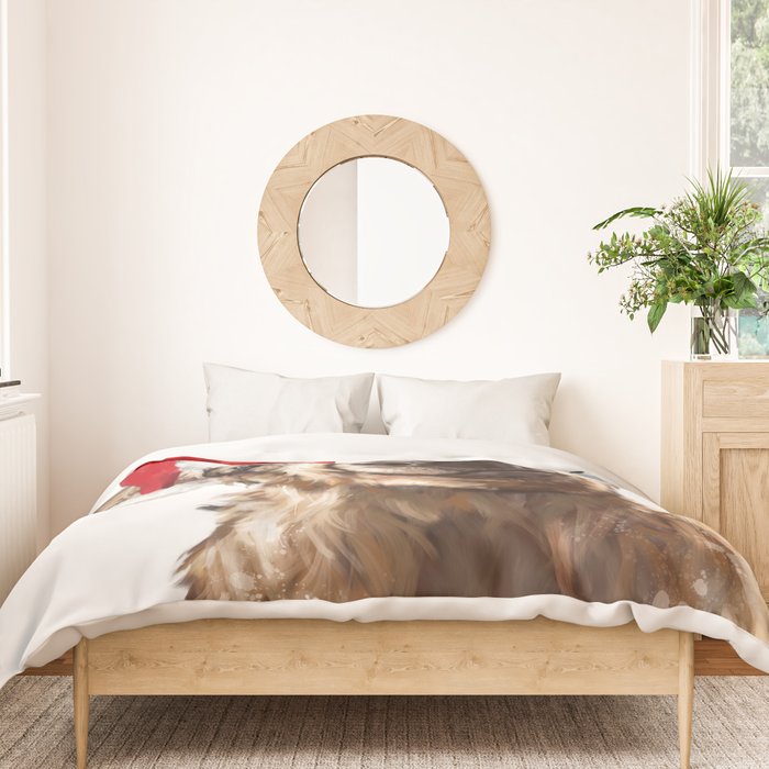Christmas Highland Cow Duvet Cover Gallery Image 3