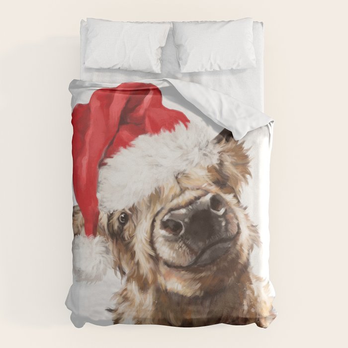 Christmas Highland Cow Duvet Cover Gallery Image 1