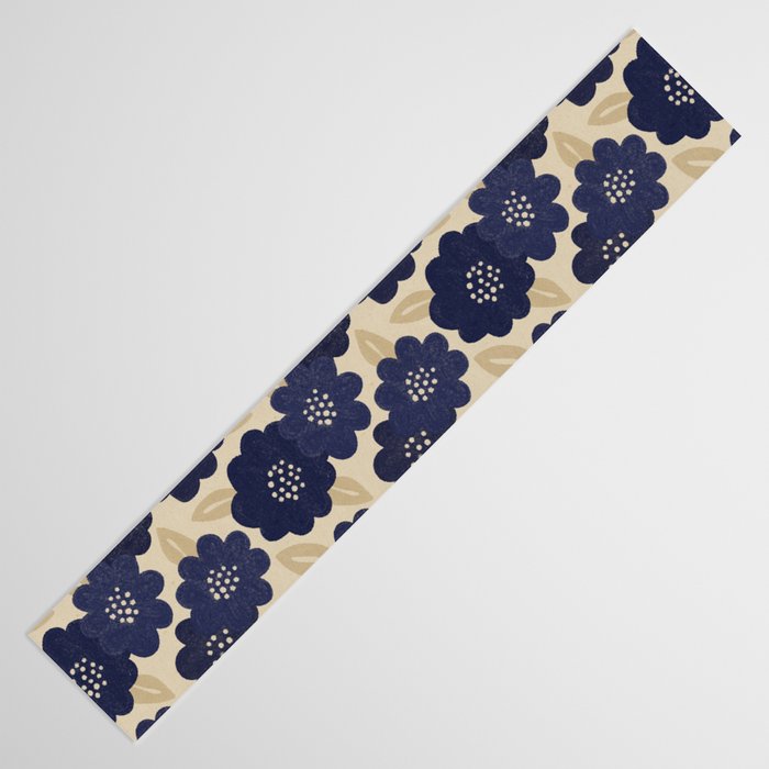 Blue Flower Pattern Table Runner Gallery Image 3