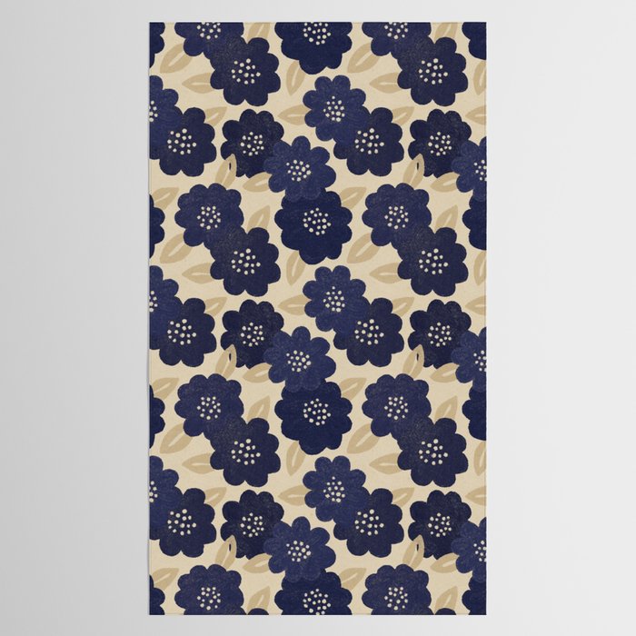 Blue Flower Pattern Tablecloth Gallery Image 2