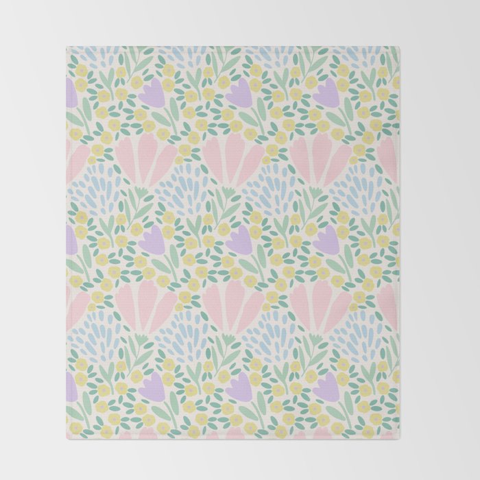 Sweet Flower Field  Throw Blanket Gallery Image 2