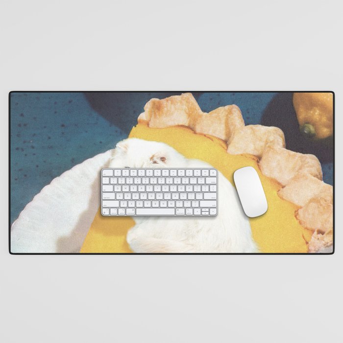 Lemon Meow Pie - Cat Meringue Desk Mat Gallery Image 1