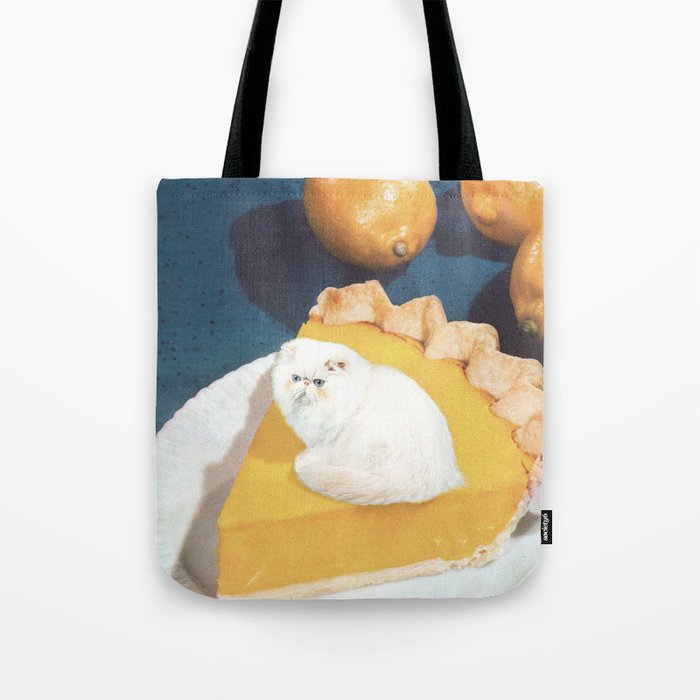 Lemon Meow Pie - Cat Meringue Tote Bag Gallery Image 1