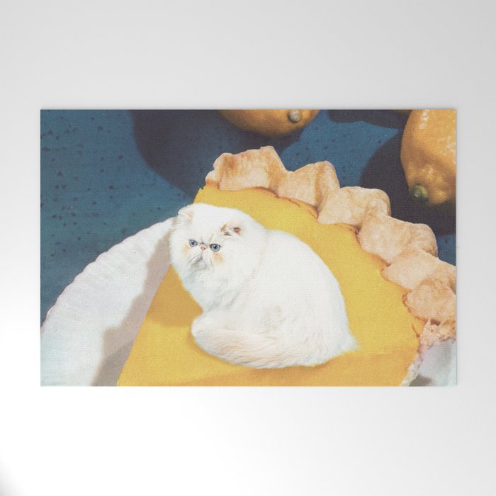 Lemon Meow Pie - Cat Meringue Welcome Mat Gallery Image 1