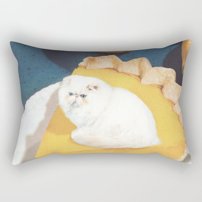 Lemon Meow Pie - Cat Meringue Rectangular Pillow Gallery Image 2
