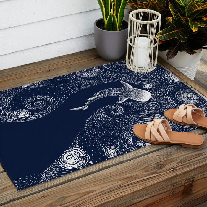 Star eater in Van Gogh style Outdoor Rug Gallery Image 2