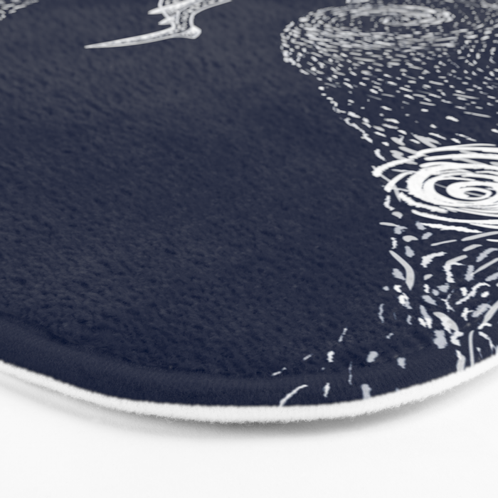 Star eater in Van Gogh style Bath Mat Gallery Image 3