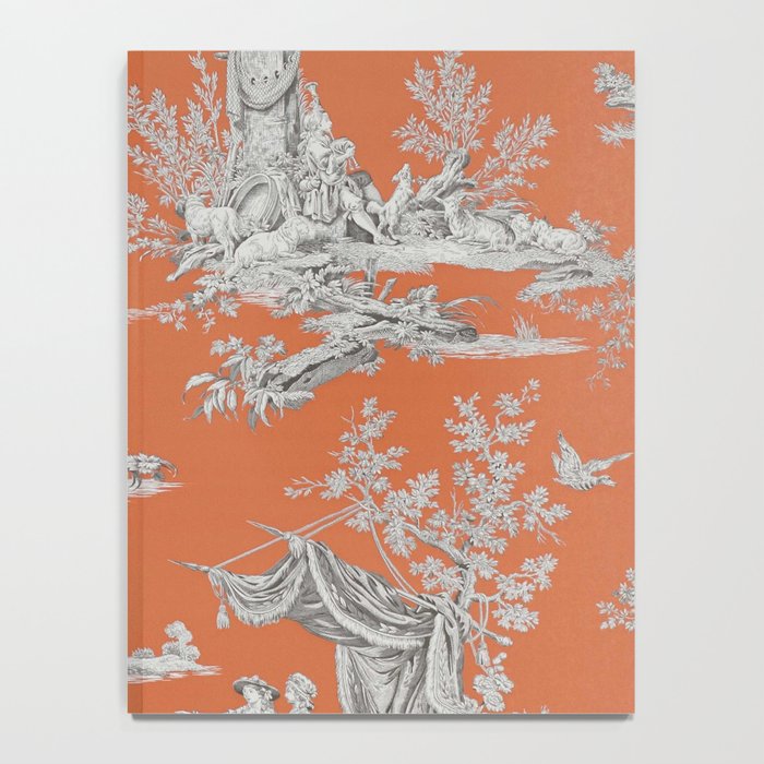 Orange Toile de Jouy Notebook Gallery Image 4