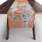 Orange Toile de Jouy Table Runner Gallery Image 1