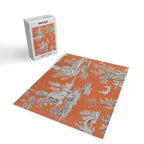 Orange Toile de Jouy Jigsaw Puzzle Gallery Image 2