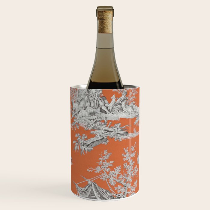 Orange Toile de Jouy Wine Chiller Gallery Image 3