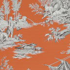 Orange Toile de Jouy Coffee Mug Gallery Image 2